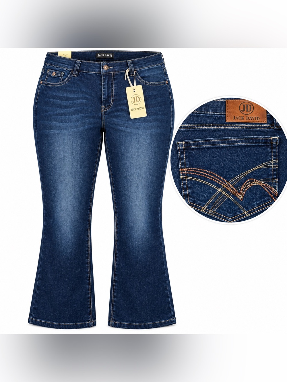 Women’s Mid-Rise Indigo Flare Jeans